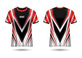 design de esporte de t-shirt. camisa de corrida. vista frontal e traseira uniforme. vetor