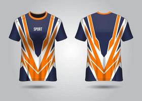 design de esporte de t-shirt. camisa de corrida. vista frontal e traseira uniforme. vetor