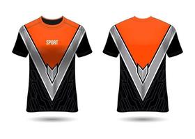 design de esporte de t-shirt. camisa de corrida. vista frontal e traseira uniforme. vetor