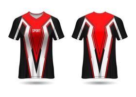 design de esporte de t-shirt. camisa de corrida. vista frontal e traseira uniforme. vetor