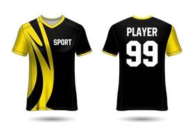 design de esporte de t-shirt. camisa de corrida. vista frontal e traseira uniforme. vetor