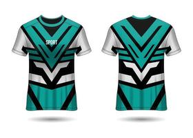 design de esporte de t-shirt. camisa de corrida. vista frontal e traseira uniforme. vetor