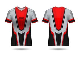 design de esporte de t-shirt. camisa de corrida. vista frontal e traseira uniforme. vetor