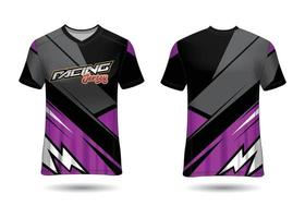 design de esporte de t-shirt. camisa de corrida. vista frontal e traseira uniforme. vetor