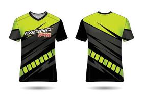 design de esporte de t-shirt. camisa de corrida. vista frontal e traseira uniforme. vetor