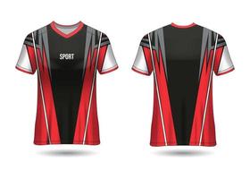 design de esporte de t-shirt. camisa de corrida. vista frontal e traseira uniforme. vetor