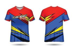 design de esporte de t-shirt. camisa de corrida. vista frontal e traseira uniforme. vetor