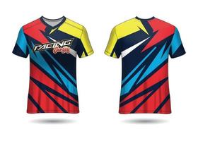 design de esporte de t-shirt. camisa de corrida. vista frontal e traseira uniforme. vetor