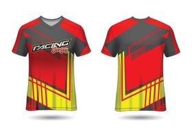 design de esporte de t-shirt. camisa de corrida. vista frontal e traseira uniforme. vetor