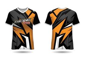 design de esporte de t-shirt. camisa de corrida. vista frontal e traseira uniforme. vetor