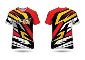 design de esporte de t-shirt. camisa de corrida. vista frontal e traseira uniforme. vetor