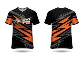 design de esporte de t-shirt. camisa de corrida. vista frontal e traseira uniforme. vetor