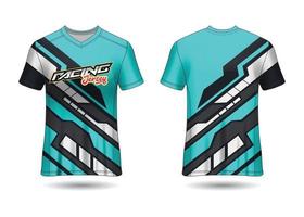 design de esporte de t-shirt. camisa de corrida. vista frontal e traseira uniforme. vetor