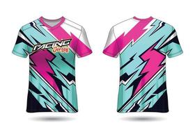 design de esporte de t-shirt. camisa de corrida. vista frontal e traseira uniforme. vetor