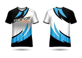 design de esporte de t-shirt. camisa de corrida. vista frontal e traseira uniforme. vetor