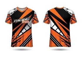 design de esporte de t-shirt. camisa de corrida. vista frontal e traseira uniforme. vetor