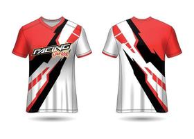 design de esporte de t-shirt. camisa de corrida. vista frontal e traseira uniforme. vetor