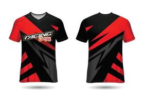 design de esporte de t-shirt. camisa de corrida. vista frontal e traseira uniforme. vetor