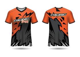 design de esporte de t-shirt. camisa de corrida. vista frontal e traseira uniforme. vetor