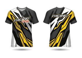 design de esporte de t-shirt. camisa de corrida. vista frontal e traseira uniforme. vetor