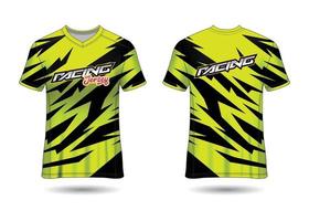 design de esporte de t-shirt. camisa de corrida. vista frontal e traseira uniforme. vetor