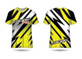 design de esporte de t-shirt. camisa de corrida. vista frontal e traseira uniforme. vetor