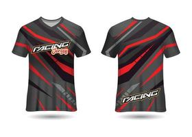 design de esporte de t-shirt. camisa de corrida. vista frontal e traseira uniforme. vetor