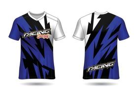 design de esporte de t-shirt. camisa de corrida. vista frontal e traseira uniforme. vetor