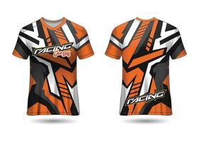 design de esporte de t-shirt. camisa de corrida. vista frontal e traseira uniforme. vetor