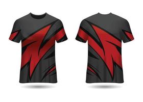 design de esporte de t-shirt. camisa de corrida. vista frontal e traseira uniforme. vetor