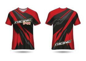 design de esporte de t-shirt. camisa de corrida. vista frontal e traseira uniforme. vetor