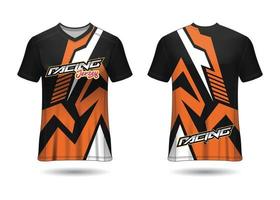 design de esporte de t-shirt. camisa de corrida. vista frontal e traseira uniforme. vetor