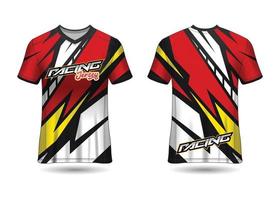 design de esporte de t-shirt. camisa de corrida. vista frontal e traseira uniforme. vetor