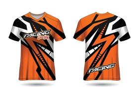 design de esporte de t-shirt. camisa de corrida. vista frontal e traseira uniforme. vetor