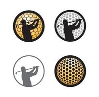 ilustração de design de logotipo de golfe vetor