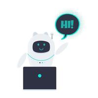 robô chatbot ícone assinar estilo simples design ilustração vetorial vetor