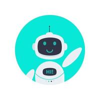 robô chatbot ícone cabeça sinal vetor