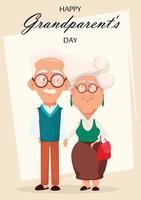 cartão de felicitações do dia dos avós vetor