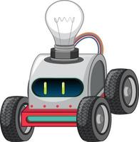 brinquedo robô vintage com lâmpada vetor