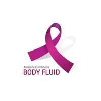 fitas de consciência violeta de ilustração do vetor de câncer de fluido corporal.