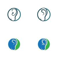 ícones de aplicativos de vetor de logotipo e símbolos de orelha