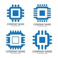 modelo de símbolo de ilustração de ícone de vetor simples cpu