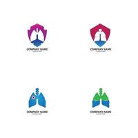 modelo de design de ilustração vetorial de logotipo de pulmão vetor