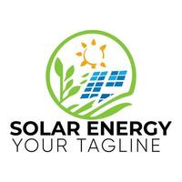 solar logotipo Projeto para casas vetor