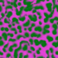borrado aguarela colorida abstrato padronizar. verde e roxa psicodélico manchas. Anos 70 estilo leopardo pele padronizar com suave pequeno pontos vetor