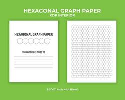 hexagonal gráfico papel kdp interior vetor