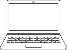 computador portátil computador ícone dentro linha. isolado em transparente fundo. eletrônicos e dispositivos relacionado computador computador portátil, hardware lcd televisão placa símbolo vetor para apps e local na rede Internet