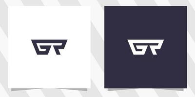 letra gr rg design de logotipo vetor