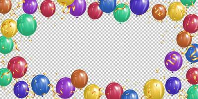 ilustração do colorida balões com espaço para seu texto. arco Iris cor vetor