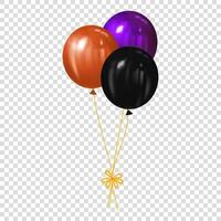grupo balões para dia das Bruxas ou aniversário festa fundo. feriados decoração conceito vetor